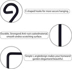 2 Pack Plant Hanger Wall Hook, Heavy Duty Metal Plant Hangers Outdoor Holds Up to 40 lb, Hooks for Hanging for Hanging Plants Indoor Outdoor Patio Garden （6IN Black）