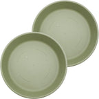 The HC Companies 17.5 Inch Classic Round Plant Saucer, Lightweight UV-Resistant Plastic Outdoor & Indoor Flower Pot Tray, 2-Pack Plant Pot Trays for Garden & Home Decor, Seafoam