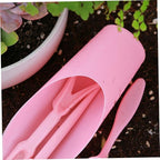 Succulent Planting Tool Set with Seeder, Transplant Trowel, Soil Scoop, and Cleaning Brush, Pink Gardening Hand Tools for Bonsai and Indoor Plant Care
