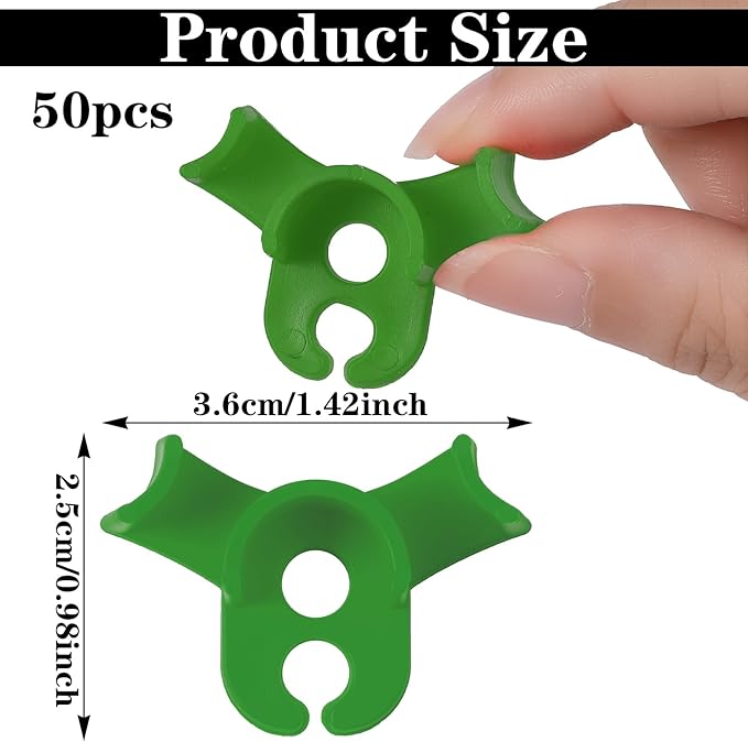 50 Pcs Plant Training Clips, Plant Clips for Climbing Plants Plants Stem Trainer Adjustable Clip for Gardening Low Stress Branch Trainer Clip Bud Bender for Flowers Vegetables(Green)