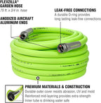 Flexzilla Garden Hose 3/4 in. x 75 ft., Lightweight All-Weather Water Hose, Durable and Flexible, Leak-Free Connections