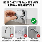 Indoor Sink Hose Attachment For Kitchen Sink or Bathroom Sink Faucet - Extra Long Utility Sink Hose (25 FT) For Watering Houseplants, Dog Washing, Household Cleaning