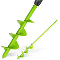 Green Garden Auger Drill Bit for Planting, 1.6"x16.5"&3.5"x16" Post Hole Digger & Bulb Planter Tool, Fits 3/8" Hex Drive Drill, for Seeds, Flowers