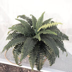 2 Pack Artificial Fern for Outdoors 33" Fake Boston Ferns Large Artificial Plants Faux Ferns for Front Porch Halls Indoors Gardens Churches Window Box Decorating