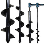 2 Count Garden Auger Drill Bits, 3.5" x 16" & 1.6" x 16.8" Garden Auger Hole Drill & Bulb Planting Tool, Fits 3/8" Hex Drill