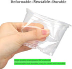 OUPSAUI 36 Pack 7/6/5/3.5 Inch Clear Nursery Pots with Drainage, Clear Pots for Plants, Flexible Plastic Seed Starting Pot
