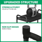 TomCare Garden Kneeler and Seat 11.14” Wider Larger Soft Kneeling Pad Garden Bench with 2 Large Tools Pouches Heavy Duty Foldable Garden Stool Gardening Gifts for Women Men Gardeners Seniors, Black