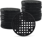 100 Pcs 1.8" Plant Pot Mesh Round Hole Cover, 45mm Black Plant Pot Drainage Mesh Discs Bottom Liners for Bonsai/Flower Pots, Soil Retention Grid Mats