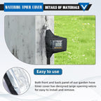 Hose Watering Timer Cover 2-Pack, Heavy Duty 600D Sprinkler Timer Cover for Single Outlet Single Dial Hose Faucet Timers with Transparent Front Window.(Only Cover)