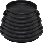 4 Size Round Plant Saucer,8 Pack Pant Pot Trays, Plant Saucers for Indoors and Outdoors, Seed Starting Tray, Growing Trays,Black（4",5",6",8"）