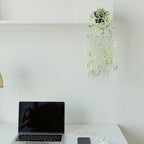 2pcs Fake Hanging Plants for Room Decor,Artificial Potted Plants Eucalyptus for Aesthetic Vintage Boho Home Office Living Bedroom Wall Patio Bathroom Bookshelf Christmas Indoor Outdoor Decor
