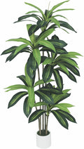 Artificial Dracaena Tree - 5ft Tall Fake Tree for Home Decor Indoor - Realistic Faux Floor Plant with Lifelike Leaves & Resin Trunk - Artificial Plants Indoor for Living Room, Office Sonvviky