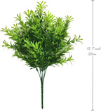 PASYOU Artificial Plants Shrubs, Plastic Shrub Fake Bushes Grass Greenery Leaves Bush Indoor Outdoor Home Garden Party Verandah Wedding Décor DIY Table Arrangement Decoration Planter Filler 2 Pcs