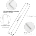 FEED GARDEN 12 Inch 50 Pack Galvanized Landscape Staples 11 Gauge Anti-Rust Garden Stakes Landscaping Fabric SOD Pins Yard Stakes for Weed Barrier Fabric
