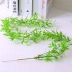 PASYOU Artificial Hanging Vines, Fake Simulation Weeping Willow Plants Decor Greenery Leaves Ivy for Wedding Indoor Outdoor Home Garden Balcony Patio Planter Filler DIY Decoration - Green 10 Pack