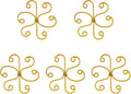 5Pcs Gold Plant Stem Support, Stable Support Stakes for Plants Stabilize, Outdoor & Indoor & Garden Plant Stakes for Healthy Growth (Flower Shaped Bracket A)