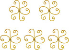 5Pcs Gold Plant Stem Support, Stable Support Stakes for Plants Stabilize, Outdoor & Indoor & Garden Plant Stakes for Healthy Growth (Flower Shaped Bracket A)