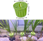 4 Pack Aquarium Plant Holder Fish Tank Plants Pots Anti-Floating Aquarium Plant Weights Aqua Soil Container for Echinodorus Bleheri Live Freshwater Plants Substrate Tabs Fertilizer Stratum