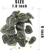 2Pack Reptile Fake Plants for Terrarium, Snake Tank Accessories, Habitat Decor Artificial Hanging Plants with Suction Cup - Fake Anthurium Crystallinum