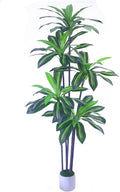6ft Artificial Dracaena Tree for Home Decor, Potted Faux Plant with Realistic Wood Trunk & Lifelike Leaves, Low--Maintenance Tall Floor Tree for Living Room, Office Sonvviky (6ft)