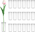 MECCANIXITY 110 Pcs Floral Water Tubes, 2 Inch Clear Flower Water Tubes Floral Vials with Plastic Caps for Fresh Flowers Arrangement Decor Milkweed Cutting Florist Supplies, Transparent