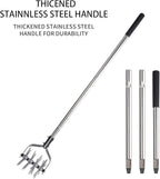 BARAYSTUS Rotary Cultivator Garden Tool, Adjustable Hand Tiller, Long Handle Cultivator for Aerating, Planting and Mixing Soil or Reseeding Grass