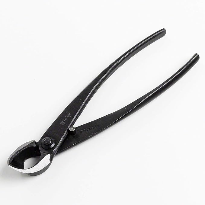 Wazakura 4PCS Bonsai Essential Tool Kit MADE IN JAPAN, Yasugi Steel Satsuki Bonsai Scissors + Concave Branch Cutter 8in (200mm) + Stainless Tweezers + Sap Eraser Set