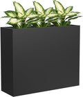 Metal Tall Planter 38" L x 12" W x 30" H, Long Rectangular Planter Box with Drainage Holes & Removable Shelf – Heavy Duty Steel Planter for Tall Plants, Flowers or Shrubs