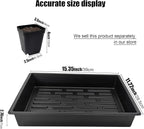 RooTrimmer 3.5 inch (9CM) Square Nursery Pots 60pcs, Sturdy Seedlings Trays 5 Pcs, Seeds Starter Germination Tray, Microgreenings Planter Nursery Propagation 5 Sets