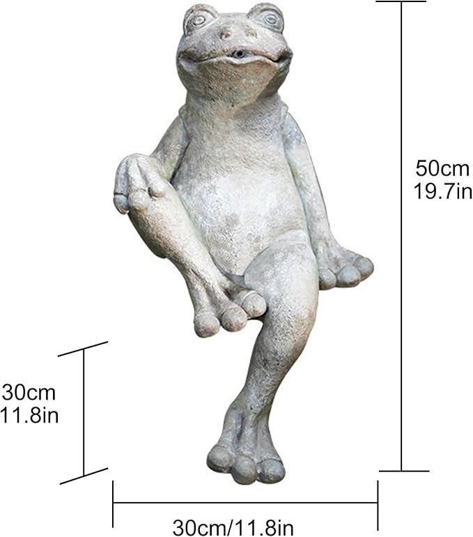 Pond Fountain Spitter with Pump, Outdoor Resin Artificial Stone Water Feature for Koi Pond, Garden, Patio, Tabletop Water Décor(30x30x50cm)
