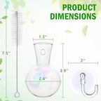Bunmery 4 pcs Iridescent Window Propagation Stations, Easy to Install Plant Propagation Bulbs with Suckion Cups, No Nails Wall Hanging Planter Propagation Station, Glass Plant Terrarium Vase