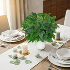 Artificial Ivy Plants in White Pot - 15.7" Fake Nerve Plant Indoor Silk Faux Pothos Ivy Plants Artificial Greenery Potted Small Faux Potted Plant for Office Desk Home Decor Shelf Bathroom Decorations