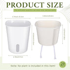 Ziliny 20 Pcs 3.74 Inch Self Watering Pots Self Watering Planters for Indoor Planters Plastic Garden Flower Pots with Level Indicator Vents for Herbs