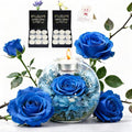 Preserved Real Rose in Glass with Scented Candles for Mom Her Wife Girlfriend Grandma Birthday Anniversary Romantic