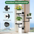 Rotating Window Plant Shelf Wall Plant Shelf Indoor Metal Plant Stand Window Shelves for Plants 3 Tier Plant Stand Wall Plant Holder Wall Planters for Indoor Plants, Outdoor Plant Stands for Patio, Black