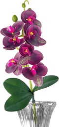 Fake Flowers, Elegant Realistic Design, PP, Orchid Decor Vase, Silk Bloom Arrangement, Long-Lasting, for Home, Bedroom, Bathroom, Living Room, Office