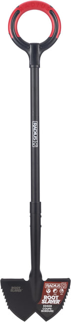 Root Slayer RS226 Serrated Garden Edger for Landscaping, Root Removal and Clean Lawn Borders, Steel Tool, Black