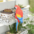 Primst Resin Animal Planter Pot Hanger Decorations, Hanging Realistic Parrot Flower Pot Figurine Planter Pot Hanger Decoration for Garden Yard Indoor Outdoor Decor (Red)