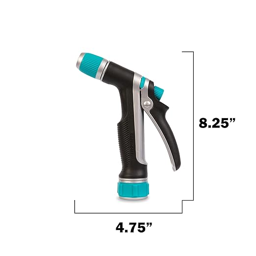 Gilmour 825202-1001 Heavy Duty Rear Control Pre-set Watering Nozzle with Swivel Connect
