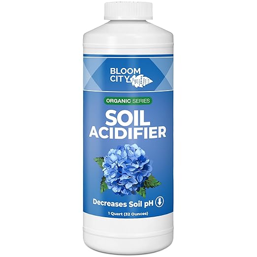Bloom City Organic Soil Acidifier – Lowers Soil pH for Blueberries, Hydrangeas & Acid-Loving Plants, 32 oz