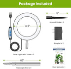 Black Grow Light, Full Spectrum LED Plant Lighs for Indoor Growing with 6/12/16H Timer, 3 Color Modes, 5 Brightness, 10"-60" Height Adjustable Grow Lamp for Tall Indoor Plants (3 Pack)