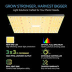MELONFARM Grow Tent Complete Setup, 100W Full Spectrum LED Grow Light & 34"x34"x72"Grow Tent Bundle, 4" Efficient Airflow Ventilation System with Soundproof Duct Connector