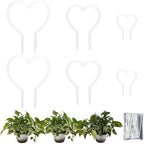 6Pcs Heart Plant Trellis for Climbing Plants, Acrylic Houseplant Trellis for Monstera Pothos Plants, Plant Support for Potted Plants Accessory Vine Ivy Hoya Flowers Indoor Outdoor