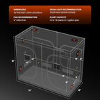 Spider Farmer 8x4 Grow Tent, 96"x48"x80", with Hook for Controller, 1680D Thicken Mylar Canvas, Enlarged View Window, Waterproof Floor Tray for Indoor Hydroponic Growing for SF4000, SE5000, G5000