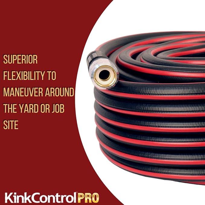 Kink Control Pro Garden Hose, Water Hosewith Superior UV Resistance, Ergonomic Grip, High Burst Strength, Triple Frame Technology for Kink Resistance, 50 Ft