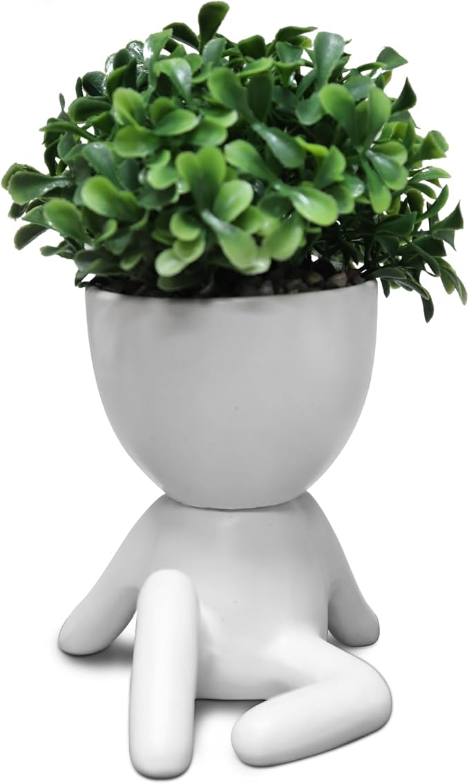 Zerzsy Desktop Plant for Women Office Decoration Fake Plant Succulents Artificial for Home Bathroom Living Room Office Decor Small Fake Plants Decor for Bedroom - Set of 1
