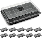 RooTrimmer 10-Pack XL Seed Starter Tray with Dome – 24 Large 2" Cells per Seedling Starter Trays (Total 240 Cells), Seed Growing Tray with Humidity Lids for Greenhouse Home Plant Propagation