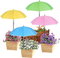 MIAOLLUN 24" Adjustable Angles Plant Umbrellas for Outdoor Plants Garden Umbrella Shade for Potted Plant, 40" Height Garden Plant Umbrella Shade Cover for Patio Flowers, Plants,4pcs