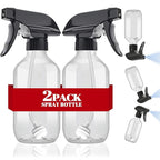 AMORIX Plastic Spray Bottles 2 Pack 360° Water Spray Bottle for Cleaning 10 oz/300 ml Upside Down Spray Bottle Small Mister Squirt Bottle with Adjustable Nozzle for Hair, Cooking, Plant, Pet