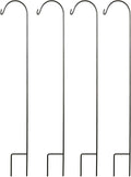 Hosley Set of 4 Shepherd Hooks 33 Inches High Ideal for Solar LED Lights Bird Feeders Mason Jars Plant Hangers Lanterns Garden Stakes Gift for Weddings House Warming Special Events O3